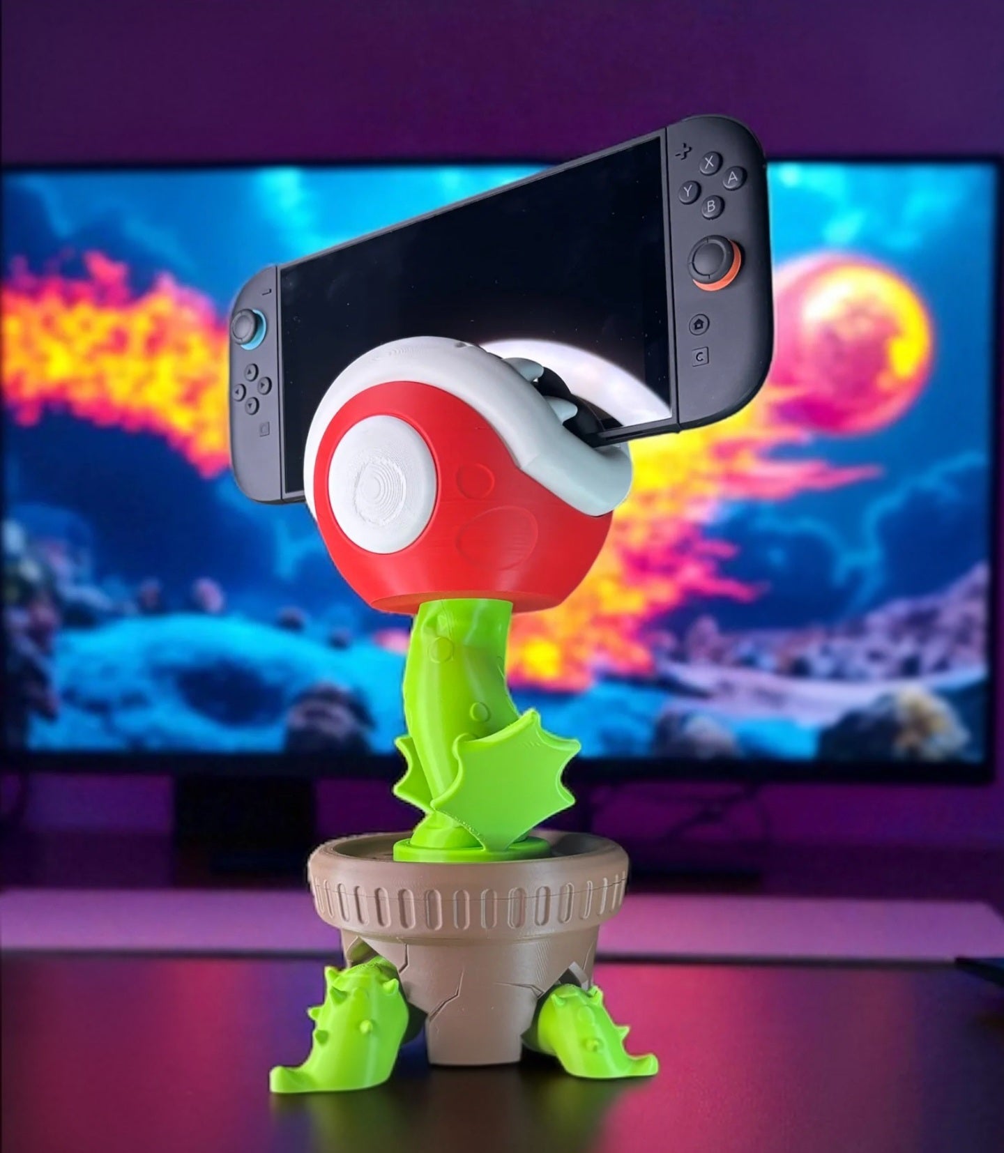 Support Manette & Smartphone – Plante Piranha Mario
